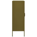 vidaXL Armoire de rangement Vert olive 80x35x101 5 cm Acier