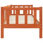 vidaXL Cadre de lit Cire marron 90 x 190 cm Bois de pin massif