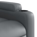 vidaXL Fauteuil de massage inclinable Gris Similicuir