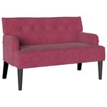 vidaXL Banc Chesterfield Bordeaux 112 x 65 5 x 75 cm Velours