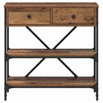 vidaXL Table console bois ancien 75x34.5x75 cm Bois reconstitué