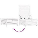 vidaXL Salon de jardin 6 Pièces blanc bois de pin massif