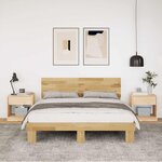 vidaXL Cadre de lit avec tête de lit sans matelas 150 x 200 cm