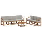 vidaXL Ensemble de canapés d'extérieur 8 pc Gris Naturel et Clair