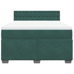 vidaXL Sommier à lattes de lit et matelas Vert foncé 160x200cm Velours
