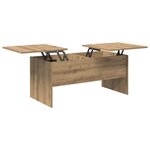 vidaXL Table basse chêne artisanal 102 x 50 5 x 46 5 cm