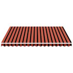 vidaXL Tissu de remplacement pour auvent Orange et marron 4 5x3 5 m