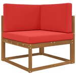 vidaXL Coussin de canapé d'extérieur 3 Pièces Rouge Polyester