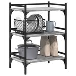 vidaXL Chariot de cuisine sonoma gris 50x35x75 5 cm bois d'ingénierie