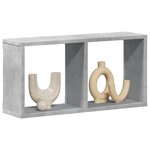 vidaXL Armoire murale 60x16x30 cm gris béton bois d'ingénierie