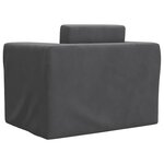 vidaXL Canapé-lit pour enfants Anthracite Peluche douce