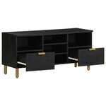 vidaXL Meuble TV noir 100x33x46 cm bois d'ingénierie