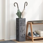 vidaXL Porte-parapluies Anthracite Métal Moyen Incrustations décoratives