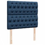 vidaXL Cadre de lit ottoman avec matelas bleu 120x190 cm tissu