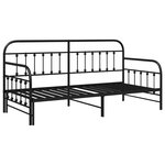 Lit banquette avec lit gigogne vidaXL Noir 107x203 cm Acier