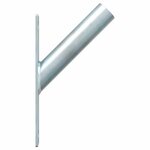 vidaXL Support de mât de drapeau Argent 15 x 3 cm Acier