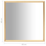 vidaXL Miroir Doré 40x40 cm