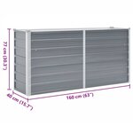 vidaXL Lit surélevé de jardin Acier galvanisé 160x40x77 cm Gris