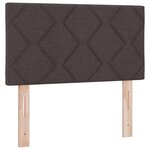 vidaXL Lit à ressorts avec coussin Marron foncé 200 x 80 cm tissu