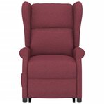 vidaXL Fauteuil de massage Rouge bordeaux Tissu