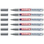 Marqueur Peinture Brillante 780 Argent Pointe Extra-Fine 0 8 mm x 6 EDDING