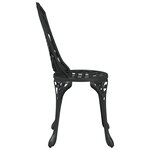 vidaXL Chaises de jardin 2 Pièces Noir en aluminium coulé