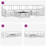 vidaXL Ensemble de canapés d'extérieur 6 Pièces Naturel et Beige