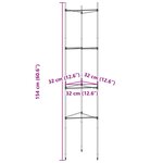 vidaXL Cage à tomates 2 Pièces 154 cm acier et PP