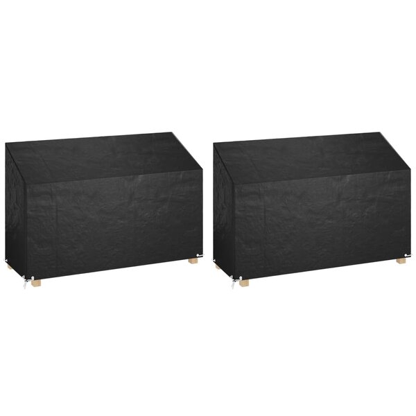 vidaXL Housses de banc de jardin 2 Pièces 8 œillets 190x70x70/88 cm PE