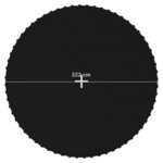 vidaXL Tapis de saut Tissu Noir pour trampoline rond de 3 66 m