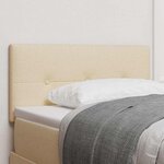 vidaXL Tête de lit LED avec des lumières à LED Crème 80 cm Polyester