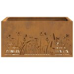 vidaXL Braise Marron 60 x 60 x 30 cm Acier résistant aux intempéries