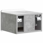 vidaXL Cabinet de chevet mural 2 Pièces Gris béton 33 x 34 5 x 24 cm