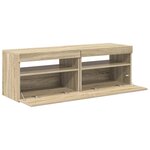 vidaXL Meubles TV avec lumières LED 2 Pièces Chêne sonoma 60x35x40 cm