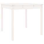 vidaXL Table de jardin blanc 82 5x82 5x76 cm bois massif de pin