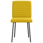 vidaXL Chaises à manger lot de 6 jaune velours