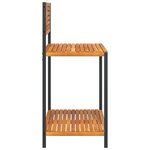 vidaXL Table de travail de jardin bois d'acacia solide et acier