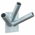 vidaXL Support de mât de drapeau Argent 10.5 x 7.5 cm Acier
