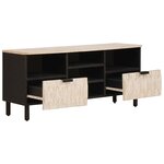 vidaXL Meuble TV avec tiroir Finition Lavage Blanc 100 x 33 x 46 cm