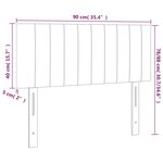 vidaXL Tête de lit à LED Gris clair 90x5x78/88 cm Tissu