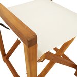 vidaXL Chaises de jardin pliables lot de 8 blanc crème tissu