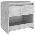 vidaXL Tables de chevet 2 Pièces Gris béton 40x30x39 cm Aggloméré