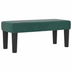vidaXL Lit à ressorts avec tête de lit Vert foncé 200 x 100 cm Velours