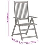 vidaXL Chaises inclinables de jardin lot de 2 et coussins Bois acacia