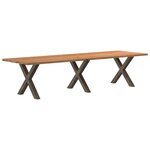 vidaXL Table à manger marron clair bois de chêne massif rectangulaire