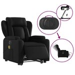 vidaXL Fauteuil inclinable de massage électrique noir similicuir