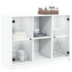 vidaXL Buffet blanc 102x37x75 5 cm bois d'ingénierie