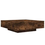 vidaXL Table basse chêne fumé 100x100x31 cm bois d'ingénierie