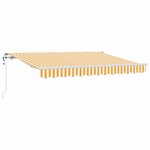 vidaXL Auvent Rétractable Jaune 250 x 200 cm tissu