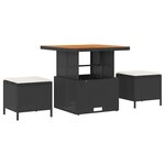 vidaXL Ensemble de canapé de jardin 8 Pièces Noir polyrotin